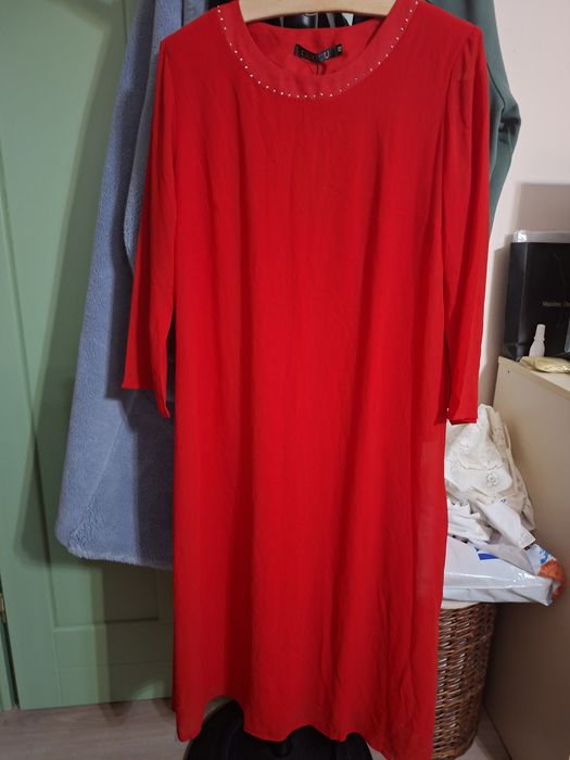 Красное платье 48 размер