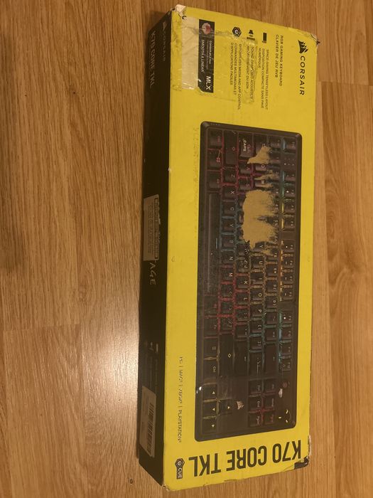 Tastatura mecanica gaming Corsair K70 Core TKL, MLX Red v2 Linear Switches, amortizare a sunetului, RGB