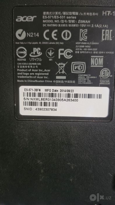 Acer ноутбук z5wah