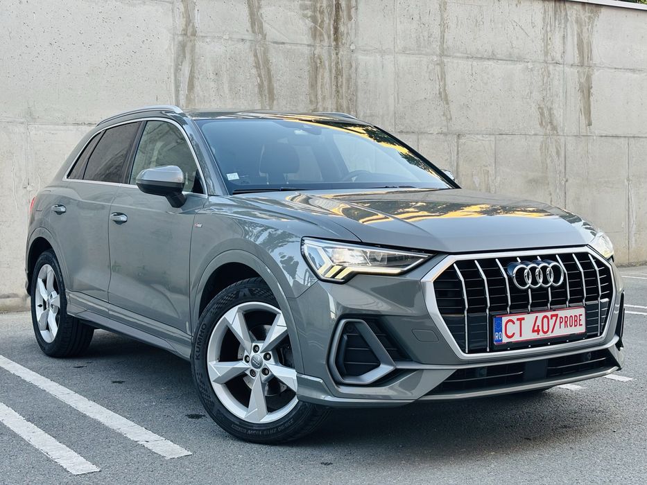 Audi Q3 SLine/NardoGray/Anvelope NOI/Cutie Automata/Virtual cockpit/Faruri stopuri Full LED/Semnalizari dinamice/Lane assist/Franare automata/Garantie