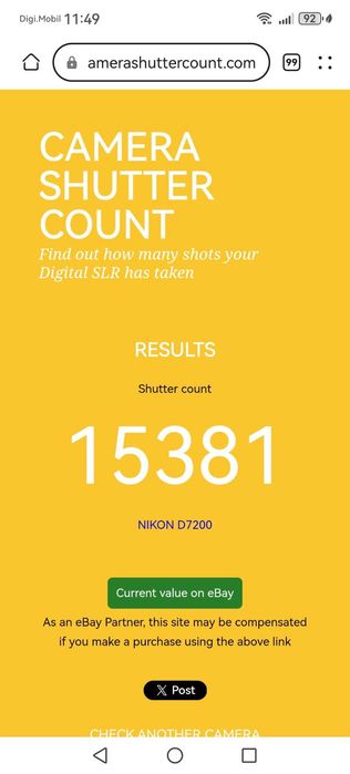 Aparat foto dslr Nikon d7200