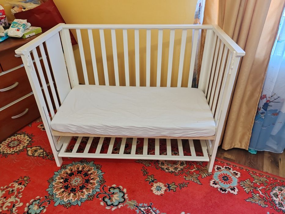 Pătuț bebe co- sleeping cu saltea inclusa și sistem suport antireflux