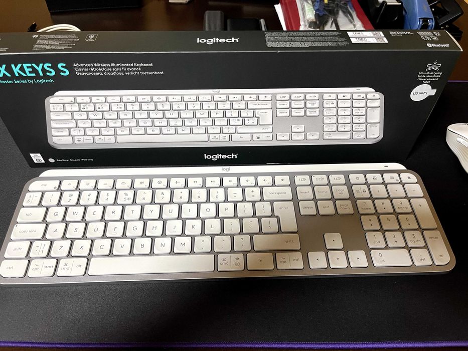 Клавиатура LOGITECH MX KEYS S Pale Gray