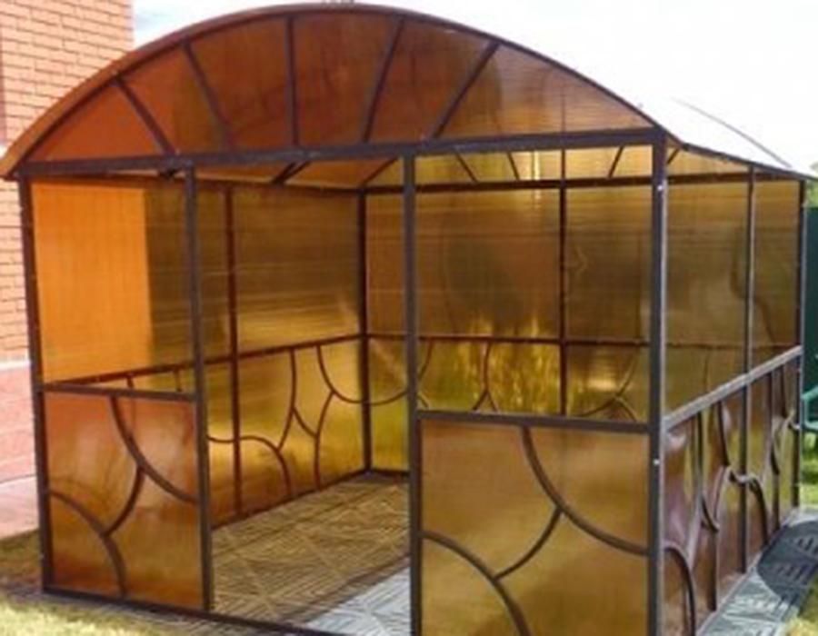 Металл и поликарбонат беседка своими руками Металл и поликарбонат беседка своими руками