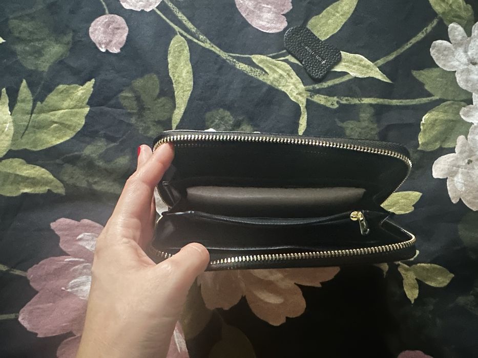 Portofel din piele negru (nou)