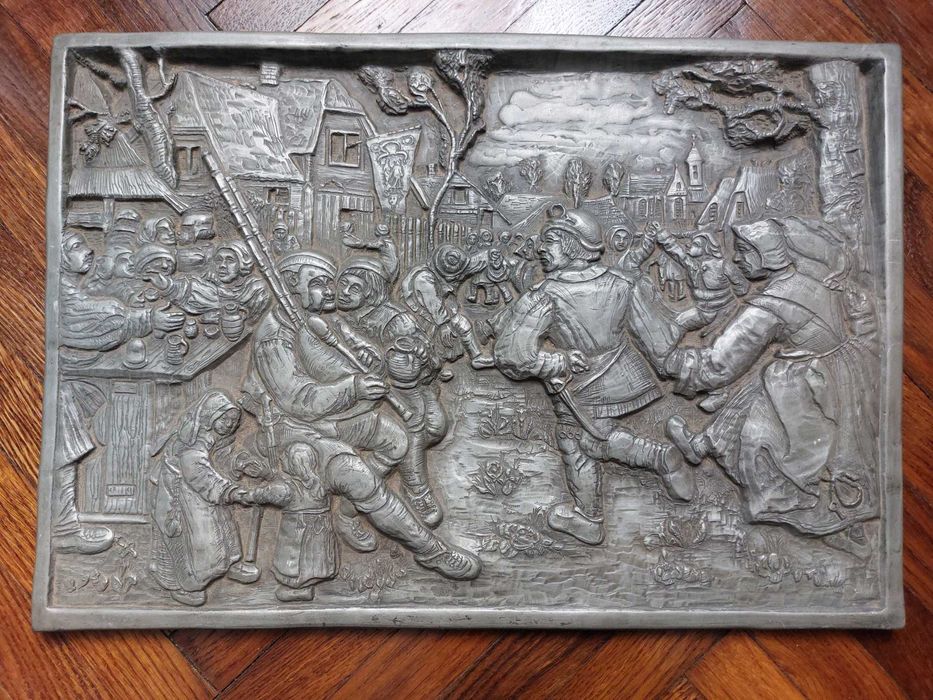 Tablou deosebit gravat manual Piesa Rara!