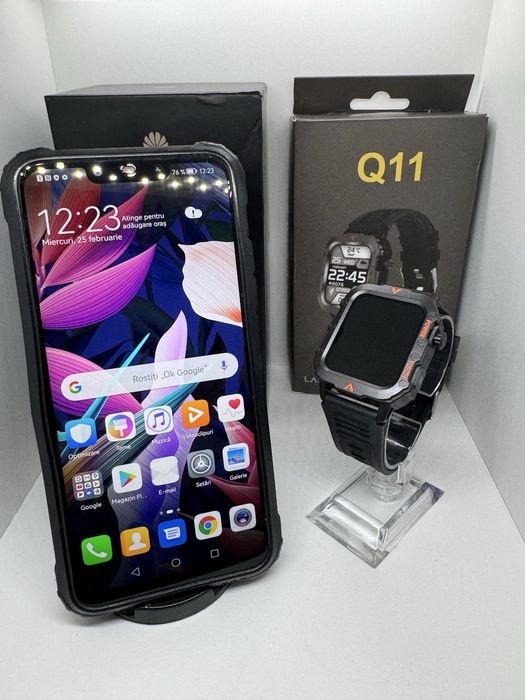 Pachet Huawei Mate 20 Lite cu husa + Smartwatch nou | Full Box | Husă