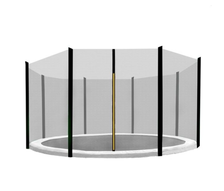 Plasă de siguranţă exterioară pentru trambulină PREMIUM Jump, diametru total 430 cm, pentru 8 stâlpi