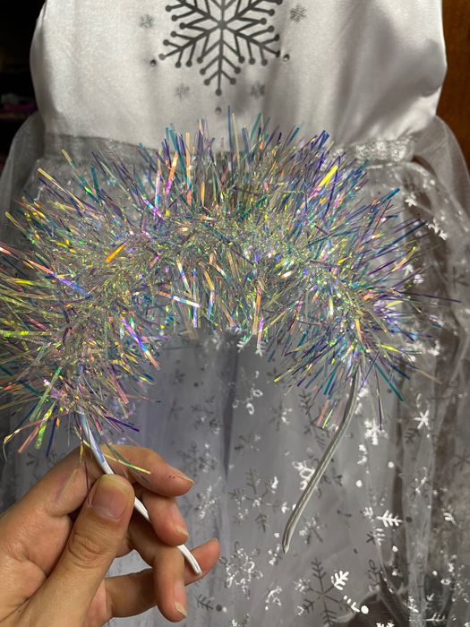 Платье на утренник.Платье снежинки