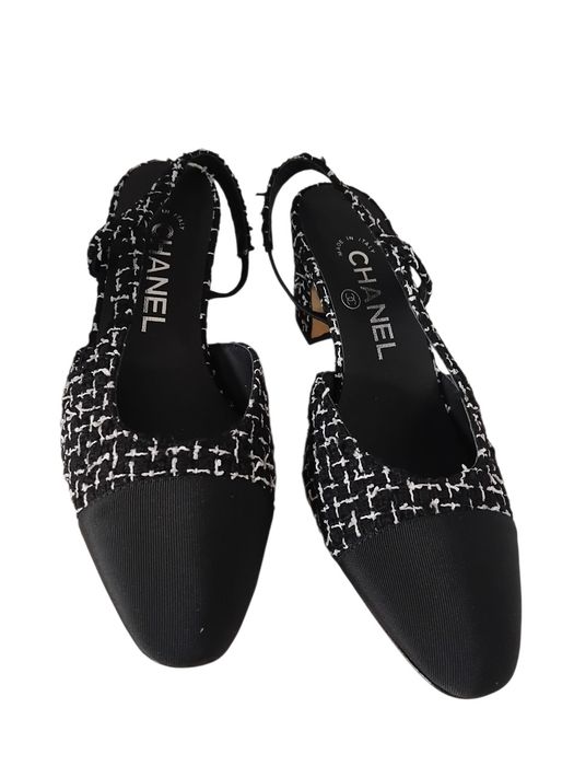 Chanel Tweed Slingback сандал