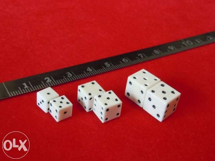 Zaruri din os  (BONE DICE ) - 6mm-10mm