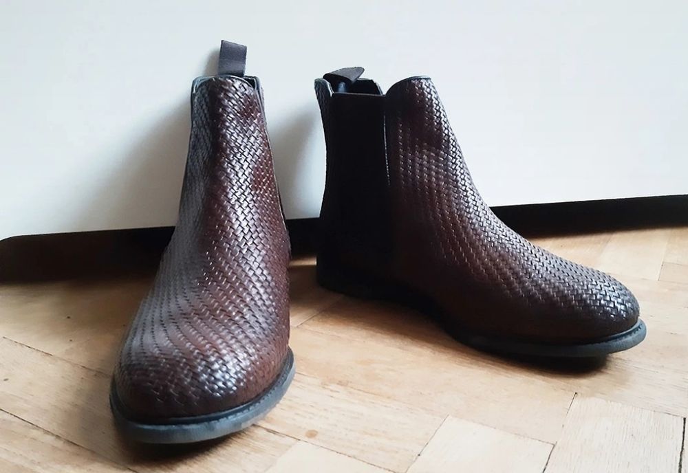 Ghete Zara, mar 40, piele naturala