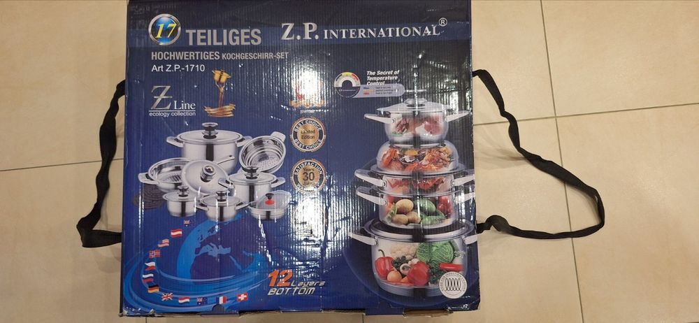 Нов луксозен комплект сьдове за здравословно готвене Z.T. International. Идеален за подарък за сватба, годишнина и други поводи