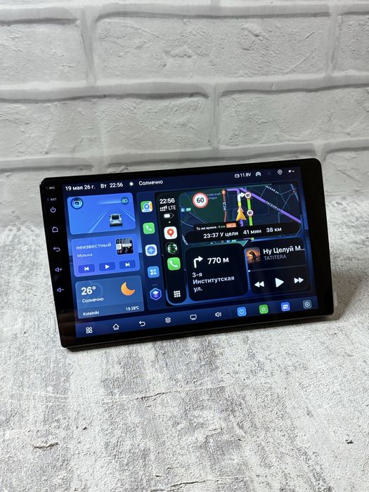 Магнитола TS105 9 дюйм 6+128Г, 4K, 8 ядер 4G сим 2.3GHz любой мошинага