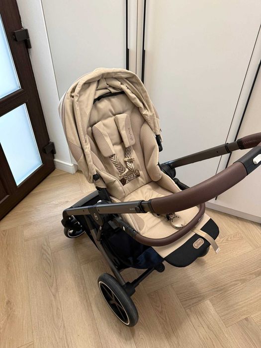 Carucior sport Cybex Balios S Lux pentru copii, suspensie avansata, Almond Beige cu cadru Taupe