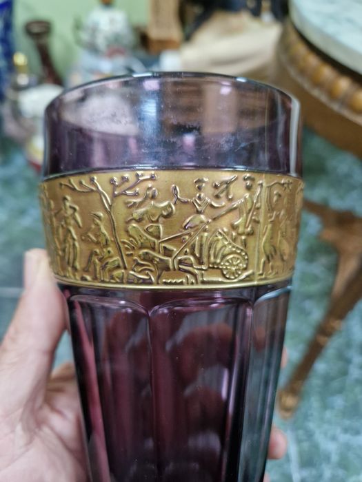 Страхотна антикварна колекционерска ваза Moser