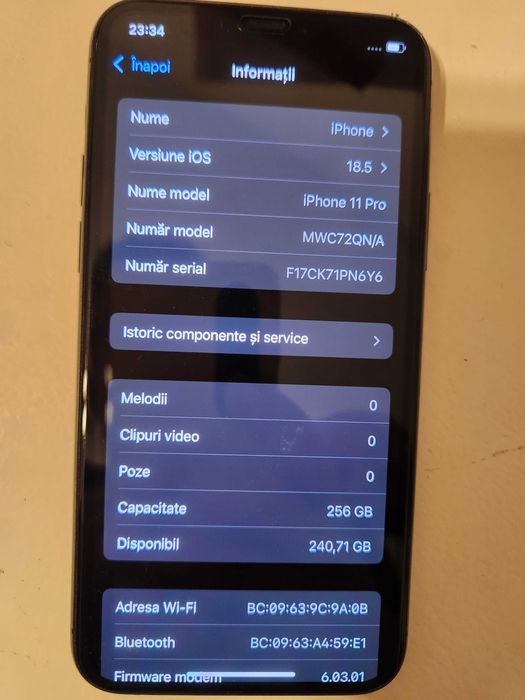 IPhone 11 256 negru display impecabil