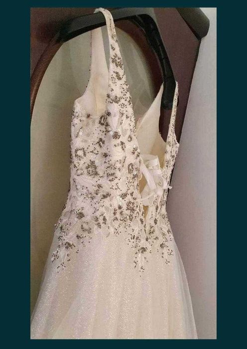 Rochie de mireasa nou nouta alb ivory,masura M-L/44