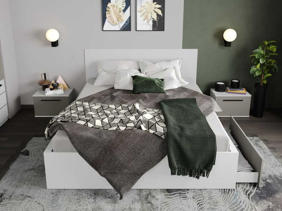 Set Mobila Dormitor Casmir / Alb Soares C14