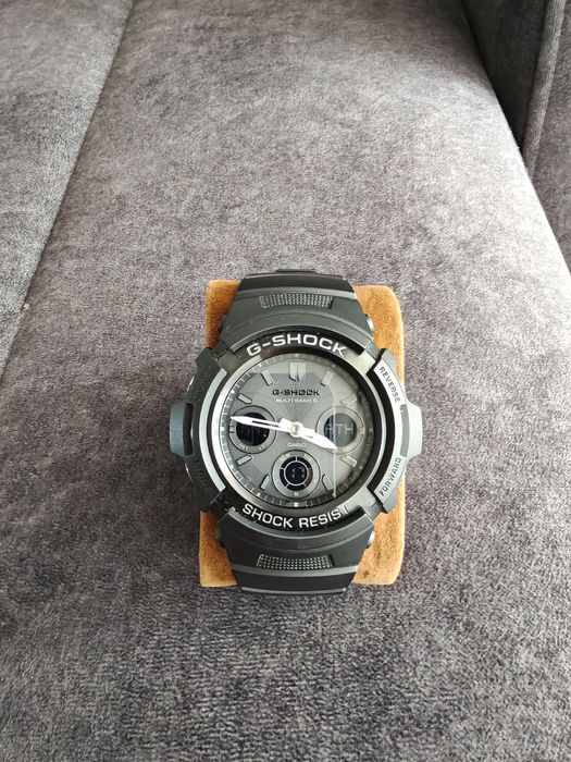 Casio G-Shock AWG-M100B incarcare solara, control radio, baterie recent schimbata