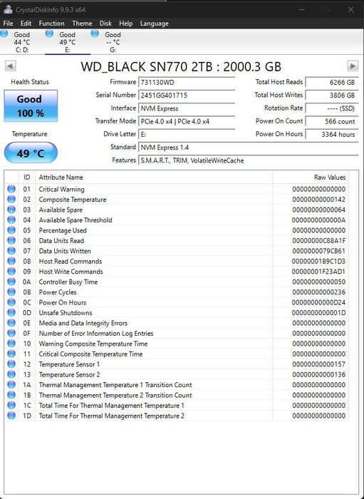 Vand SSD NVMe  WD Black SN770 2Tb