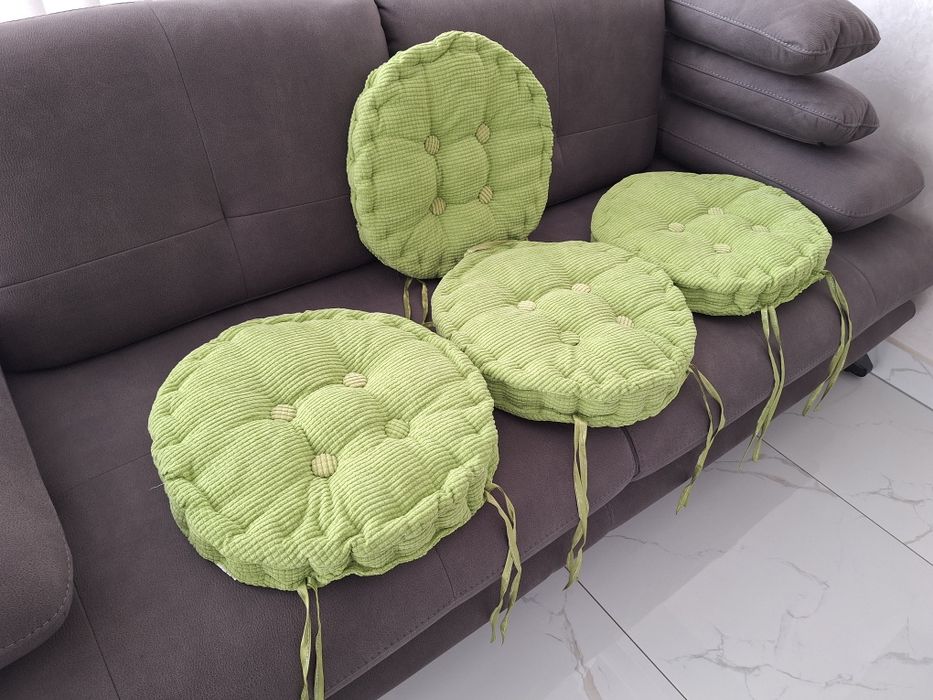 Кръгла раирана възглавница за стол Ф40см