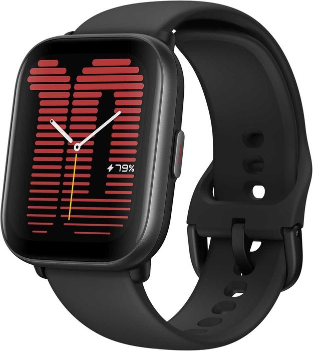 Смарт часовник Amazfit Active 42mm - GPS, Разговори, AMOLED (Черен)
