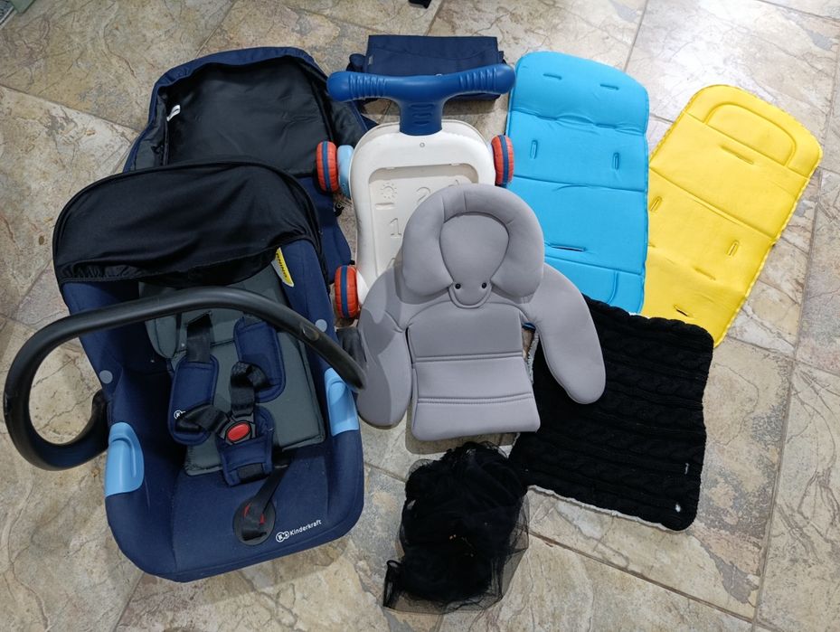 Детска количка Kinderkraft 3 in 1 Moov, Синя
