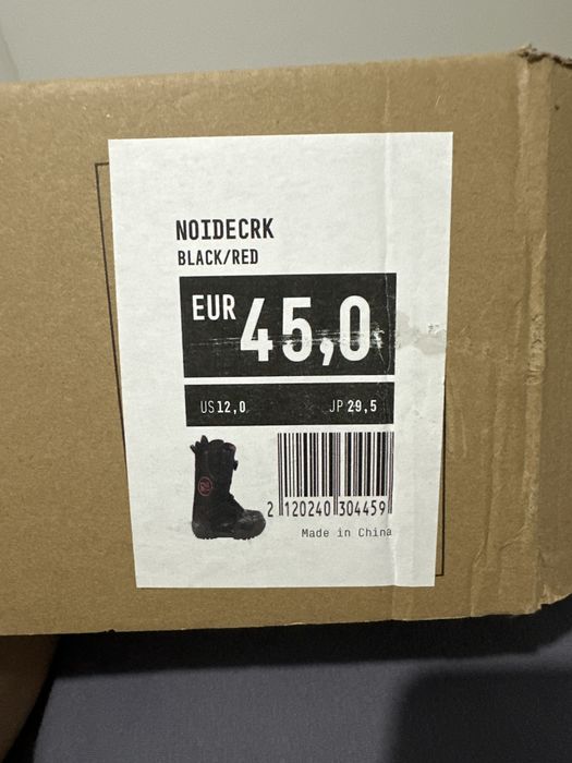 Ботинки для сноуборда 44 (ru)28.5-29 см