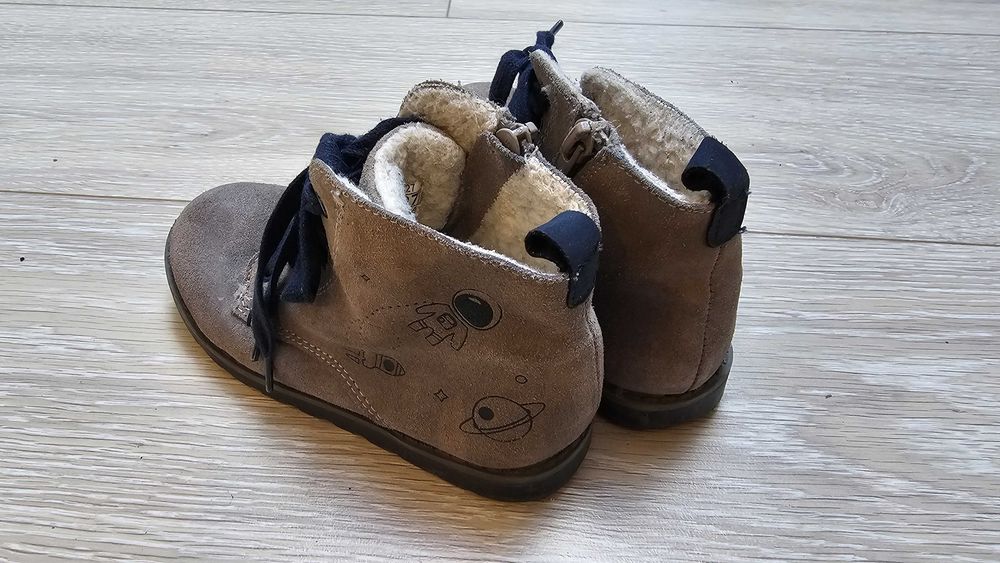 Ghete Barefoot iarna Tikki piele naturala imblanite nr 28 + ghete Reserved imblanite nr 27