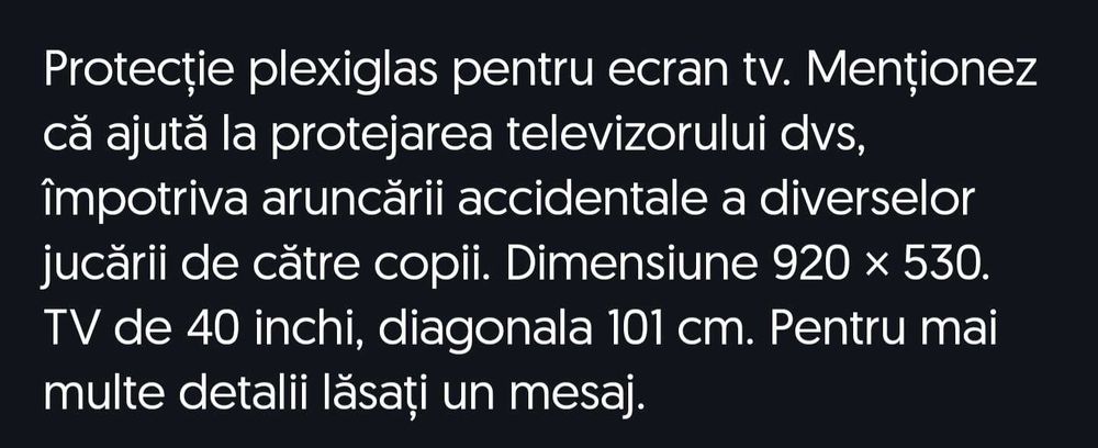 Protecție ecran TV