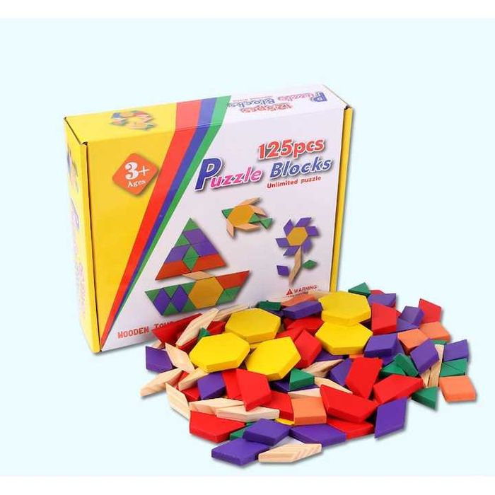 Дървен пъзел Танграм