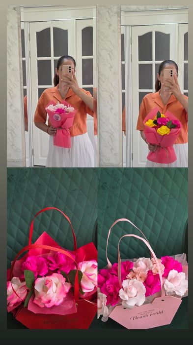 Букет из мыльных роз