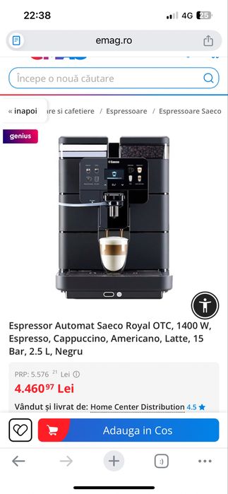 Espeessor automat cafea Saeco Royal OTC