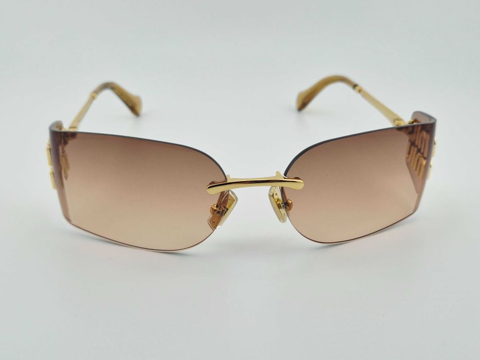 Ochelari de soare  dama ,femei Miu Miu mua51s gradient gold, Nou,Garantie, Originali