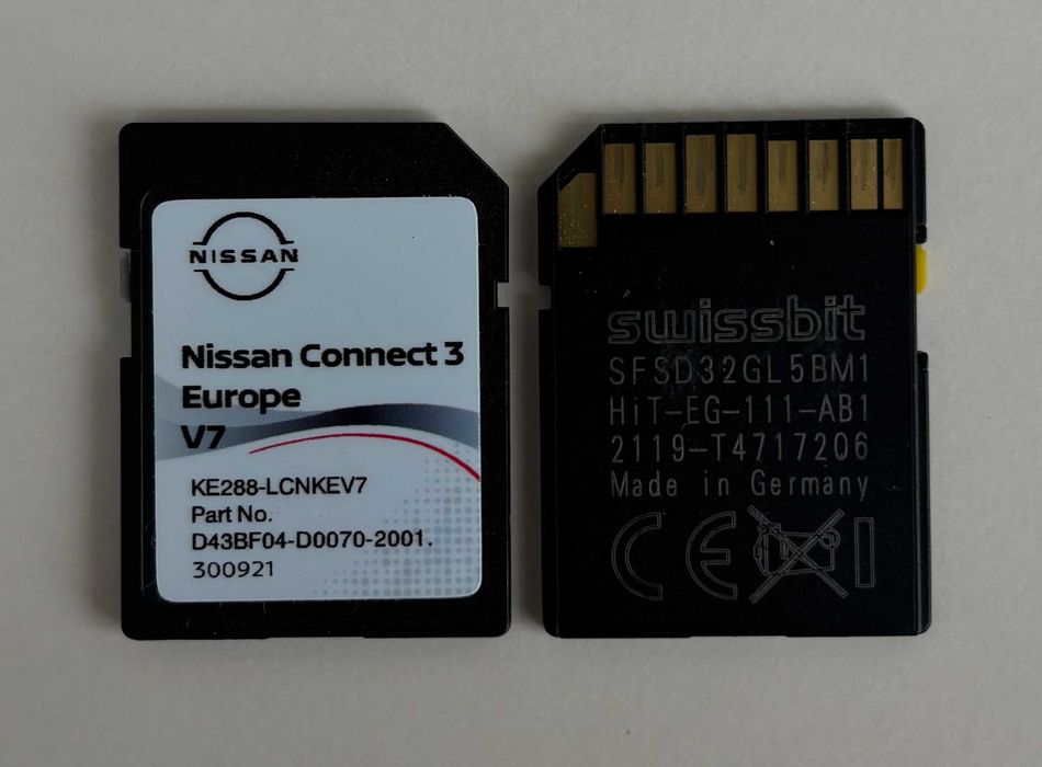 2025 Ново NISSAN Connect 3 LCN3 V7 MAPS Sd Card Нисан Europe сд карта