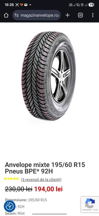 Anvelope ALL SEASON 195/60 R15 92V ECO BPE