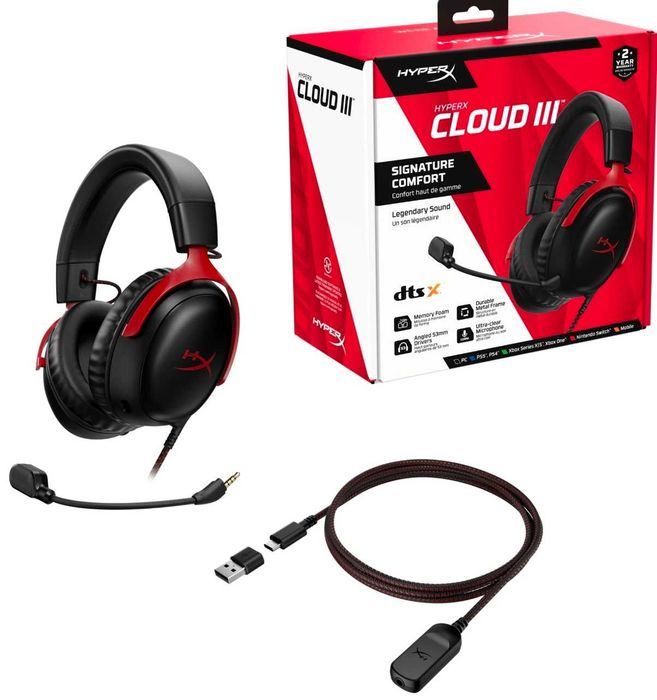 Căști Gaming HyperX Cloud III, DTS USB Type.C