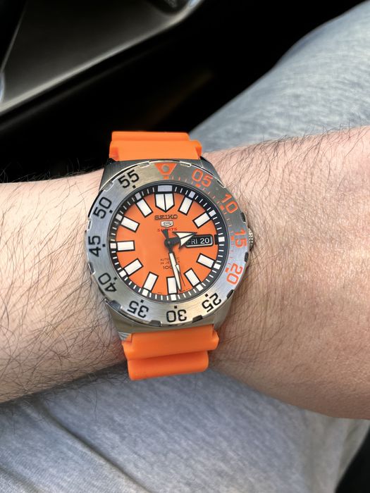 Seiko 5 Orange Baby Monster
