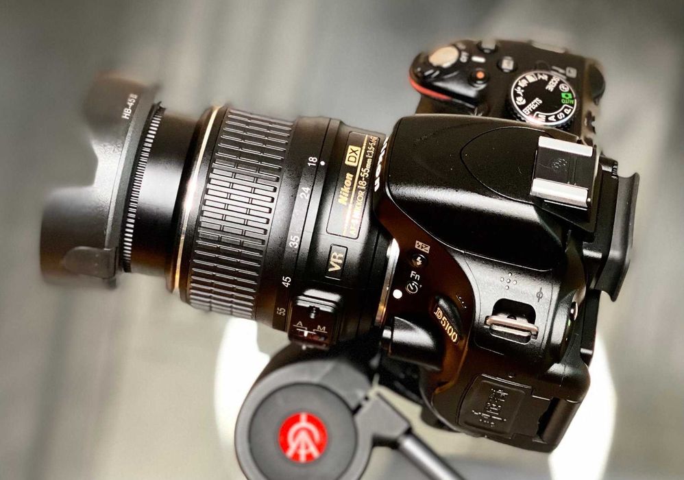 Nikon D5100 AF-S 18-55mm G-ED-DX-VR-TOP-Nice-DSLR-Pro-Focus -Digital -FUN