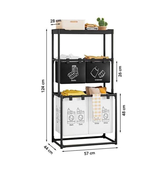 Етажерка 3нива с Кошове за Пране