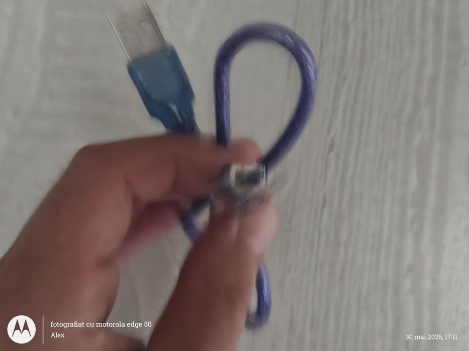 Lot 8 Cabluri Scurte USB A - B (Imprimantă / Arduino Uno-Mega / Imprimantă 3D)