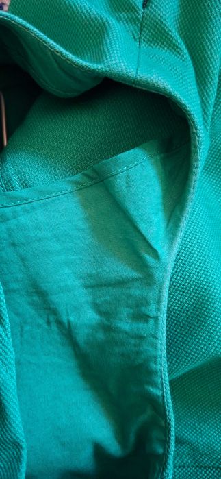 Rochie clasica din bumbac , verde , culoarea ierbii