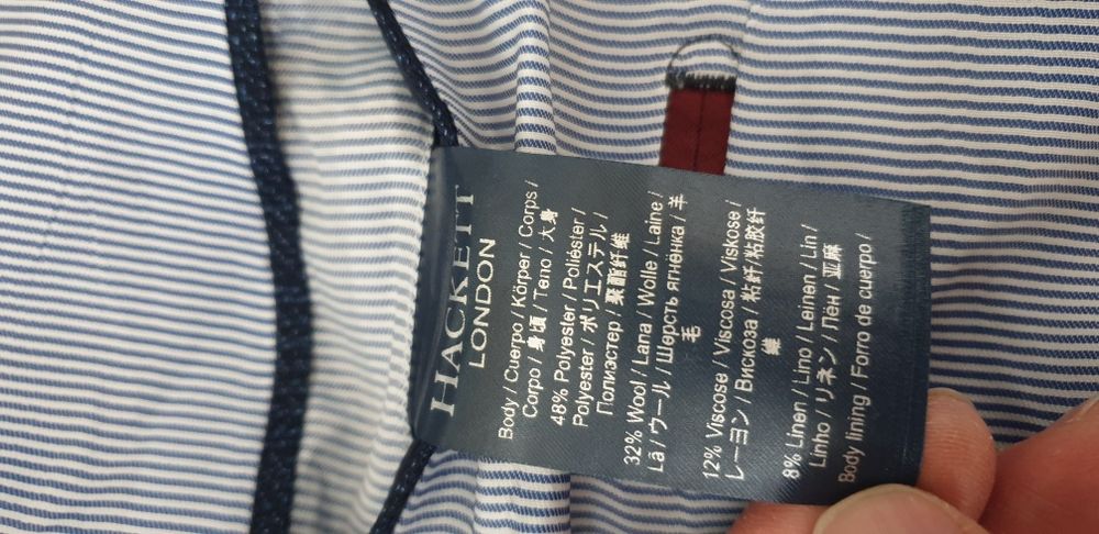 Hackett  Wool / Len  Mens Size L НОВО! ОРИГИНАЛНО Мъжко Сако!