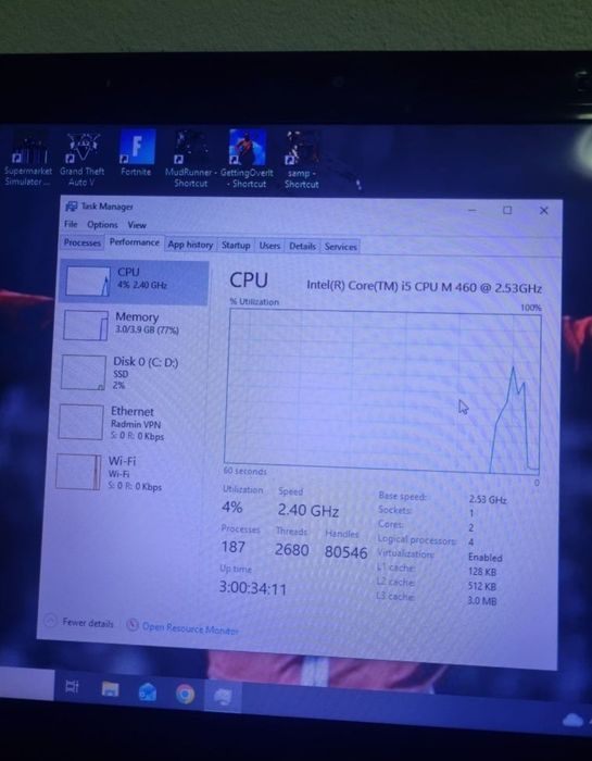 Laptop Asus 4 RAM