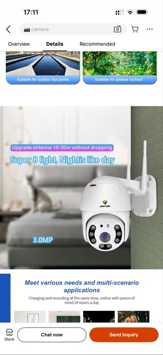 WiFi PTZ IP Камера за външен монтаж 2MP/3MP/4MP/5MP/8MP – Автоматично проследяване, цветно нощно виждане, двупосочно аудио