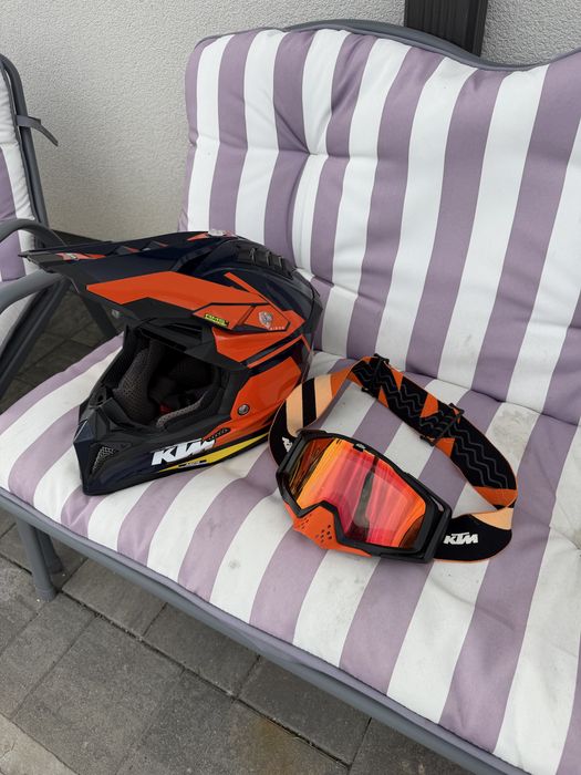 Casca KTM Aviator 3 Blue/Orange M/58 - 50gr