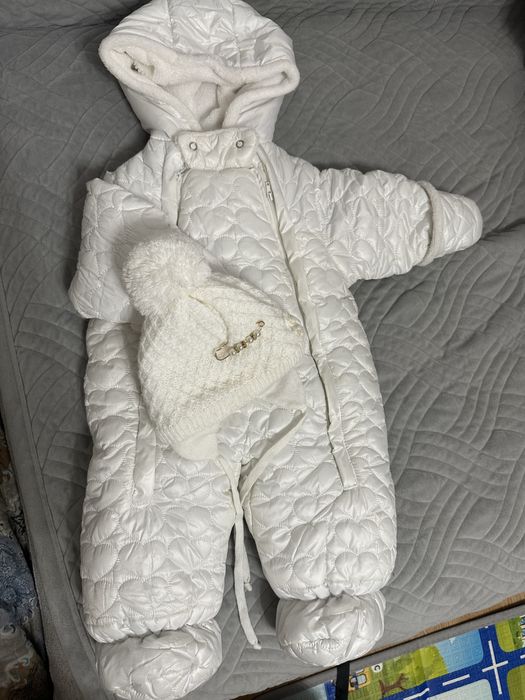 Детский зимний комбинезон +шапка с шарфиком