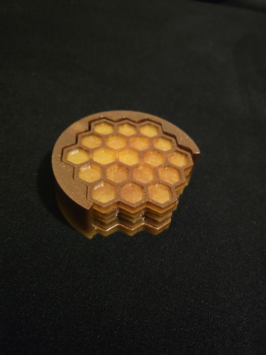 Комплект подложки за чаши от епоксидна смола, подарък за осми март...