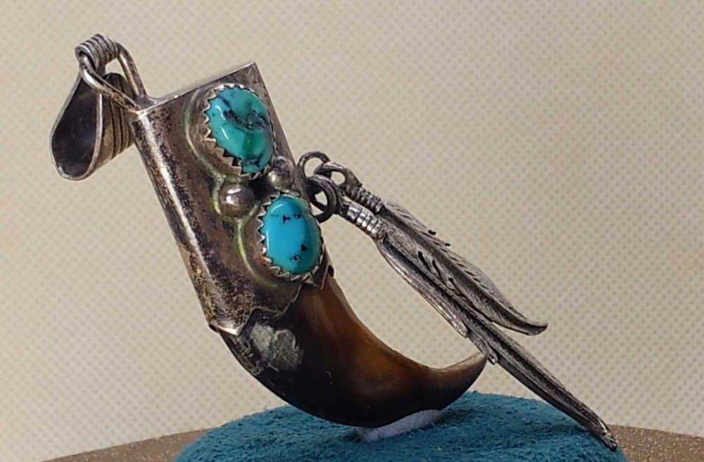 Pandantiv argint si turcoaz etnic Navajo – Richard Begay